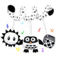 Ebrima Baby Spiral Activity Car Seat Toys, Black And White Baby Toys, High Contrast Baby Sensory Toys, Newborn Hanging Plush Str