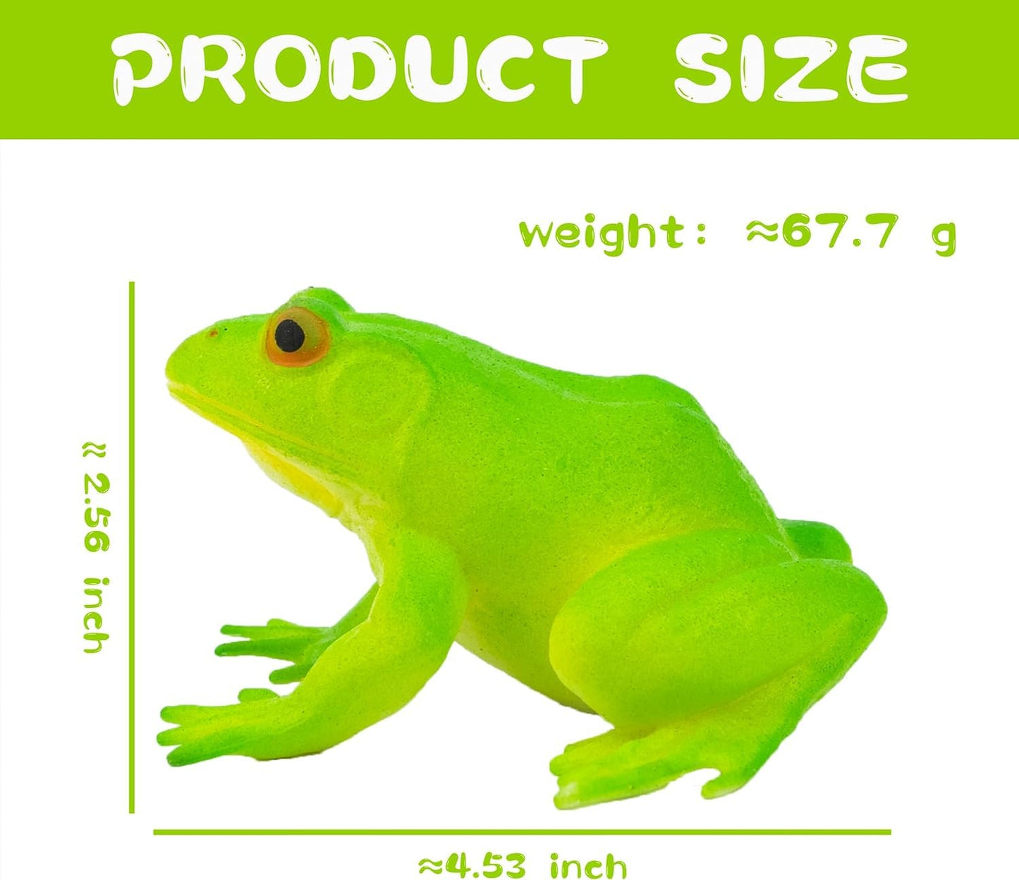 Funscene Artrpoy Reptile Figurine Soft Rubber Toy, Tropical Jungle Animals With Frog, Tpr Super Stretch Toy For Kids, Perfect Fo