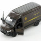 KiNSMART Mercedes-Benz Sprinter UPS Edition Cargo Van, 1:48 O Scale Die Cast Metal, Brown, Model KT5430D, Pull-Back Action