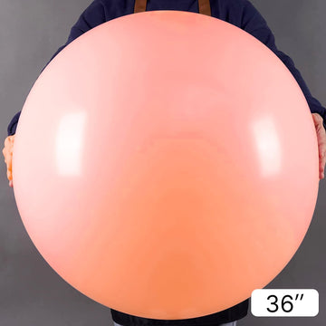 Partywoo Orange Large Balloons, 4 Pcs 36 Inch Balloons, Pale Orange Big Balloons, Pastel Orange Giant Balloons, Jumbo Balloons For Birthday Party Decorations, Baby Shower Decorations, Orange-Q02