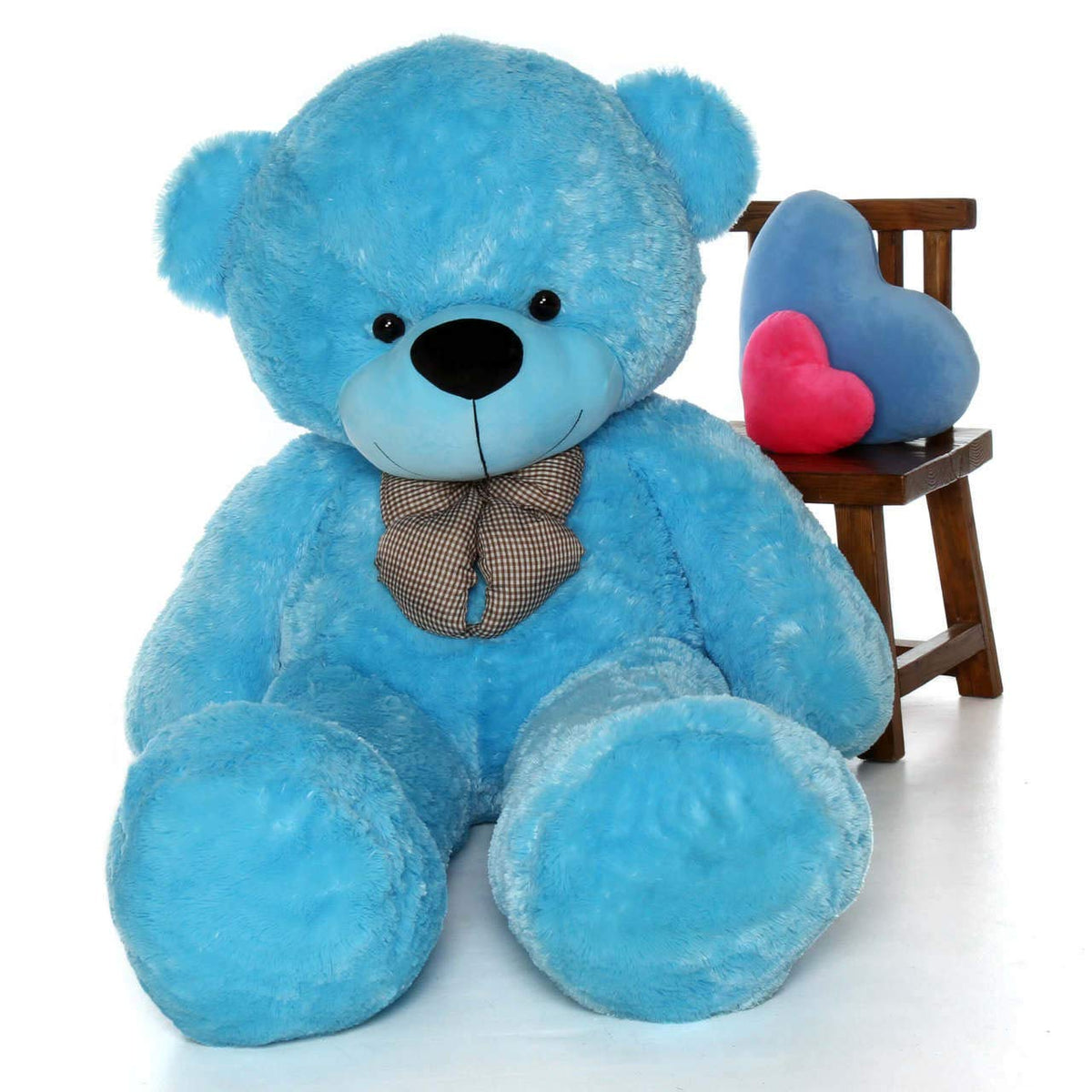 CLICK4DEAL Big Giant Teddy Life Size Stuffed Teddy Bear/Stuffed Spongy Hugable Cute Teddy Bear Cuddles Soft Toy/Blue 6 feet