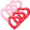 Zhanmai 6 Pack Heart Inflatable Swim Tube 47.3 x 39.4 Inch Heart Shaped Swimming Pool Float Loungers Red Pink Beach Party Floati