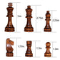 Hellpnoom Wooden Chess Pieces, Tournament Staunton Wood Chessmen Pieces Only, 3 Inch King Figures Chess Game Pawns Figurine Piec