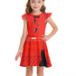 Wonderbabe Girls Rise Red Dress Descendants Costumes Little Kids Birthday Christmas Costume Kids Movie Cosplay Clothes Outfit Size 5-6T