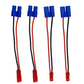 2pairs JST to EC3 Male Female Lipo Battery Connectors Adapter with 10cm 20awg Wire for RC FPV Racing Drone Multicopter Quadcopte