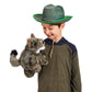 Folkmanis Small Coyote Hand Puppet, Gray; White; Black
