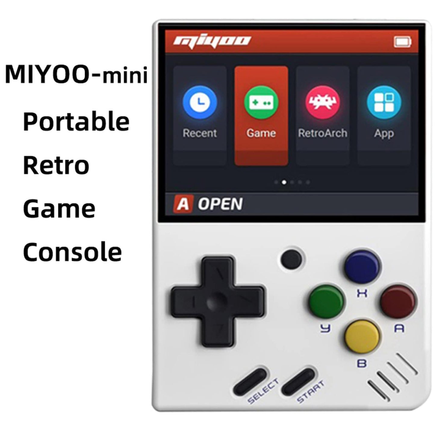 Miyoo Mini V4 Handheld Video Game Console, 2.8 Inch Ips Screen Retro Video With 128Gb Card & 11000+ Games, Built In Open Source System Portable Retro Game Console (White, 128G)