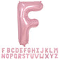 40 Inch Pink Letter Balloons, Large F Letter Balloons Foil Helium Balloon, Foil Big Single Alphabet F Balloon, Pink Letters for 