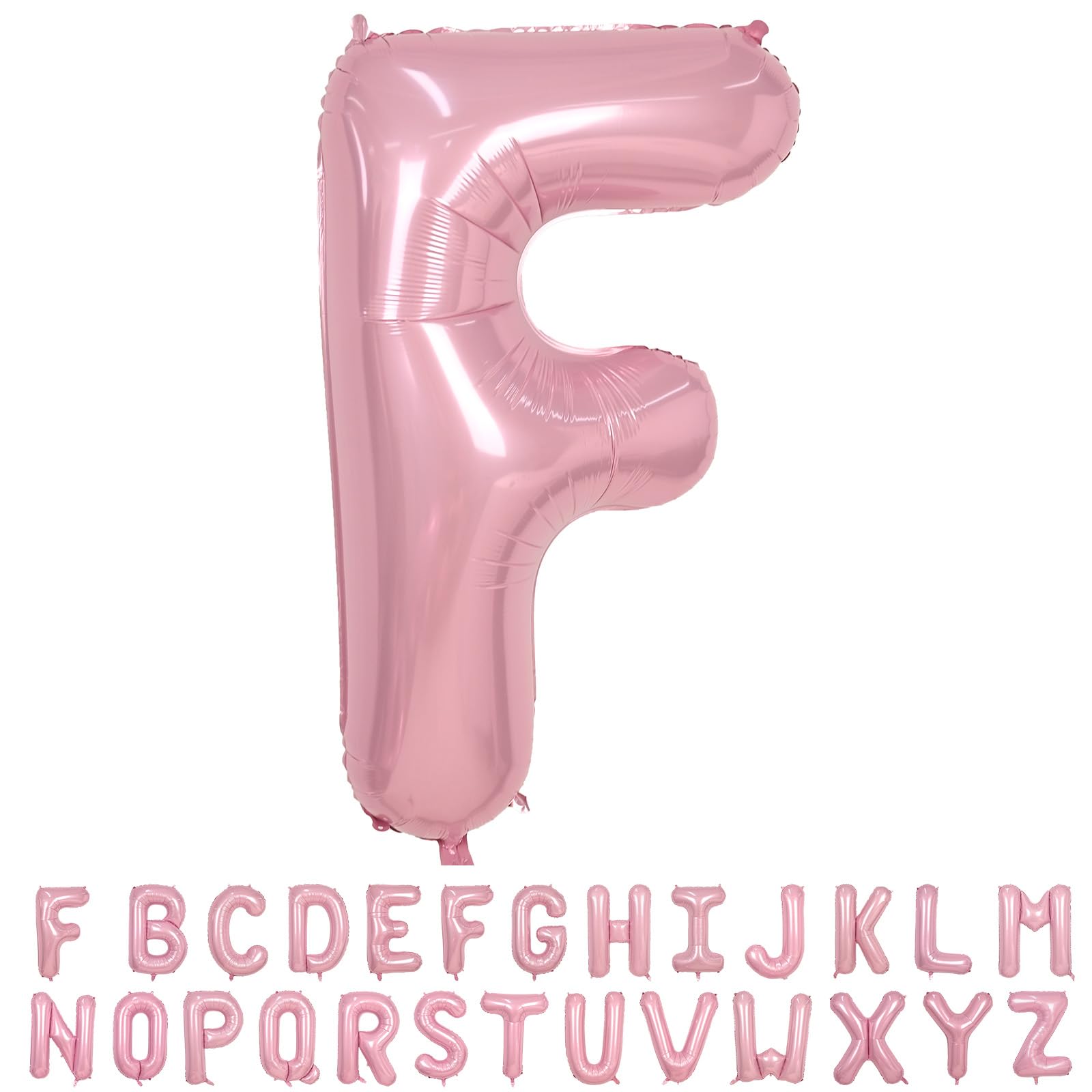 40 Inch Pink Letter Balloons, Large F Letter Balloons Foil Helium Balloon, Foil Big Single Alphabet F Balloon, Pink Letters for 