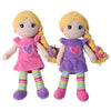 Snuggle Stuffs Twin Sister Plush 14 Dolls (Set of 2) Pink & Purple