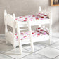 Z Mayabbo Wooden Dollhouse Furniture Of Baby Bunk Bed With Ladder For Miniature Dollhouse Accessories - 1/12 Scale