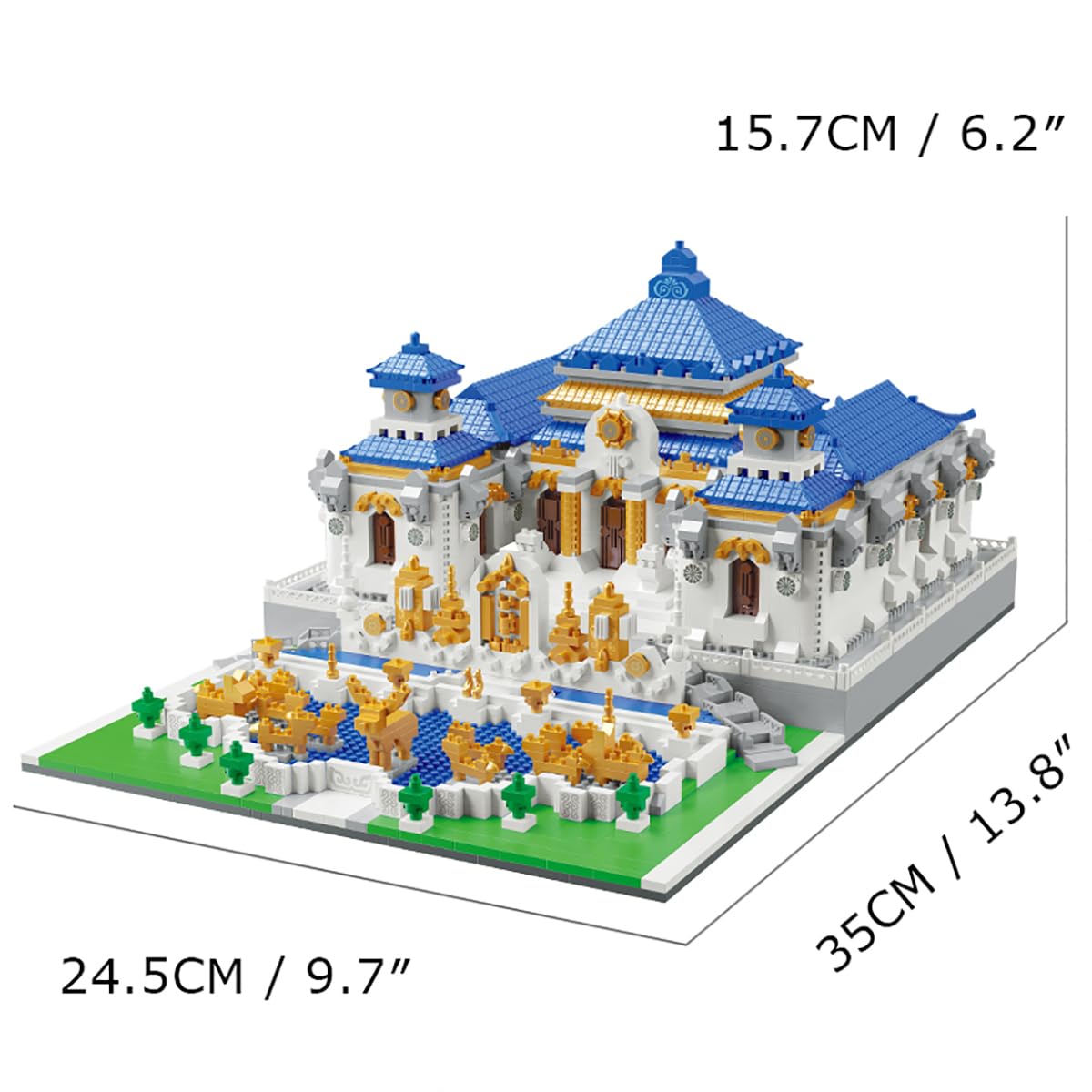 Tzfioy Old Summer Palace Building Blocks Set (5372Pcs) Chinese Ancient Imperial Garden Oriental Architecture Educational Toys Mi