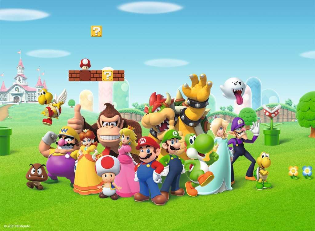 Ravensburger Super Mario 200-Piece Jigsaw Puzzle - Extra Large Cardboard Pieces for Kids Age 8+, Multi-Coloured, Model 12993