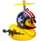 Wonuu Rubber Yellow Duck Car Ornaments Cool Duck Car Dashboard Decorations With Propeller Helmet Sunglasses (Stars&Stripes-Yello