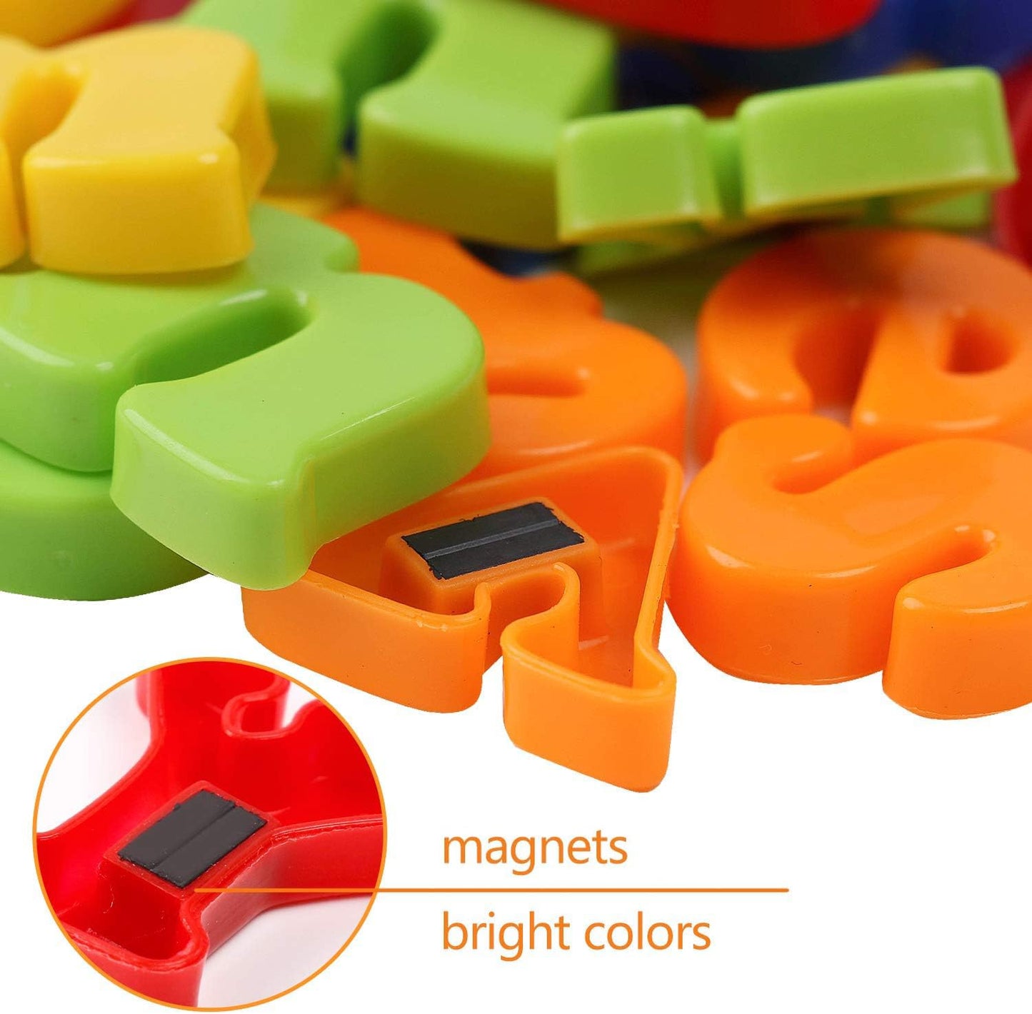 Magnetic Letters Numbers Alphabet ABC 123 Fridge Magnets Plastic Educational Toy Set Preschool Learning Spelling Counting Uppercase Lowercase Math for 3 4 5 Years Kids(78 pcs)