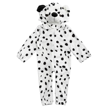 Hollyhome Baby Romper Dalmatians Puppy Cosplay Costume Cuddly Dog Toddler Cosplay Clothing One-Piece Jumpsuit Animal Cosplay Outfits Costume For 12-18M