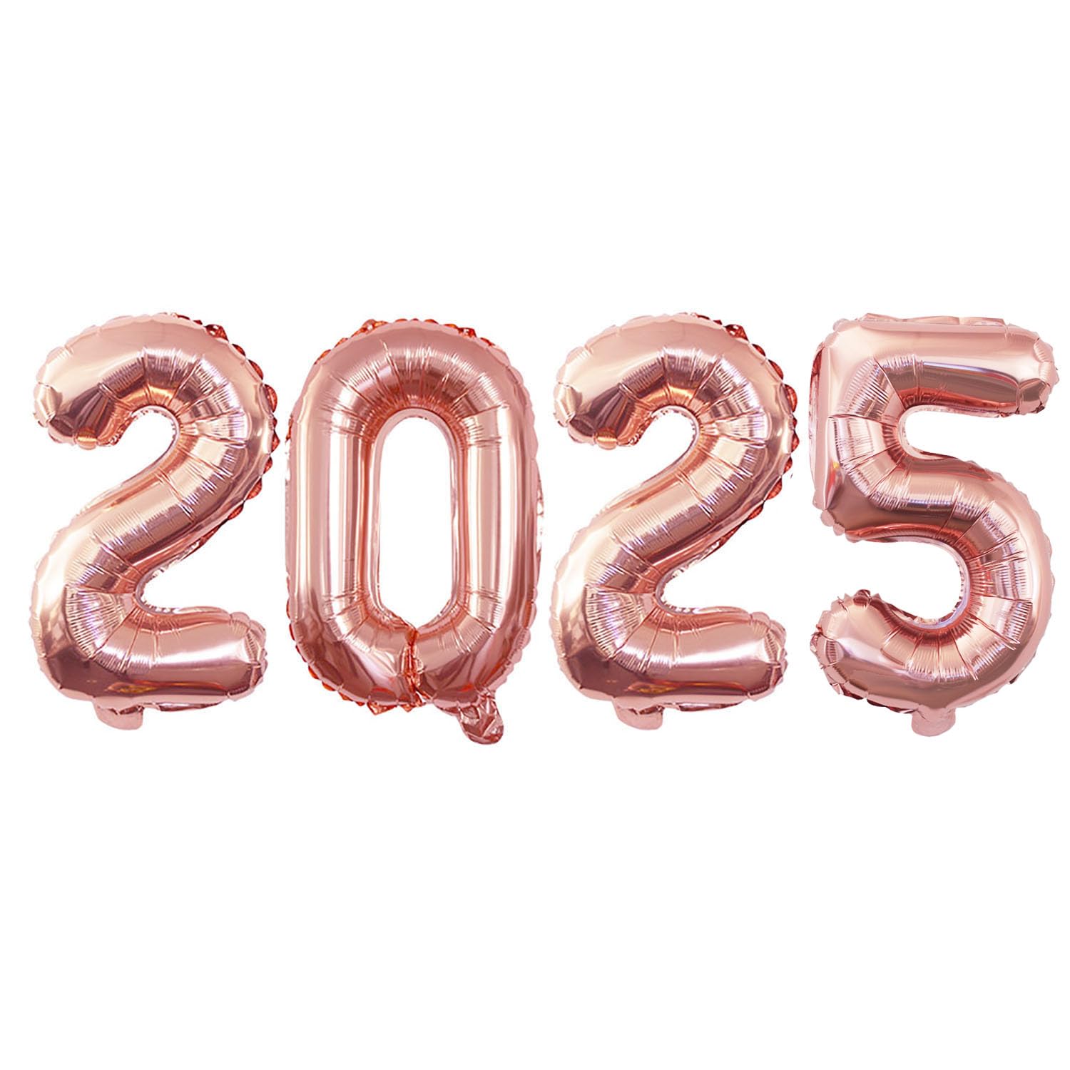 Goer 2025 Foil Number Balloons For 2025 New Year Eve Festival Party Supplies Graduation Decorations (Rose Gold,16 Inch)