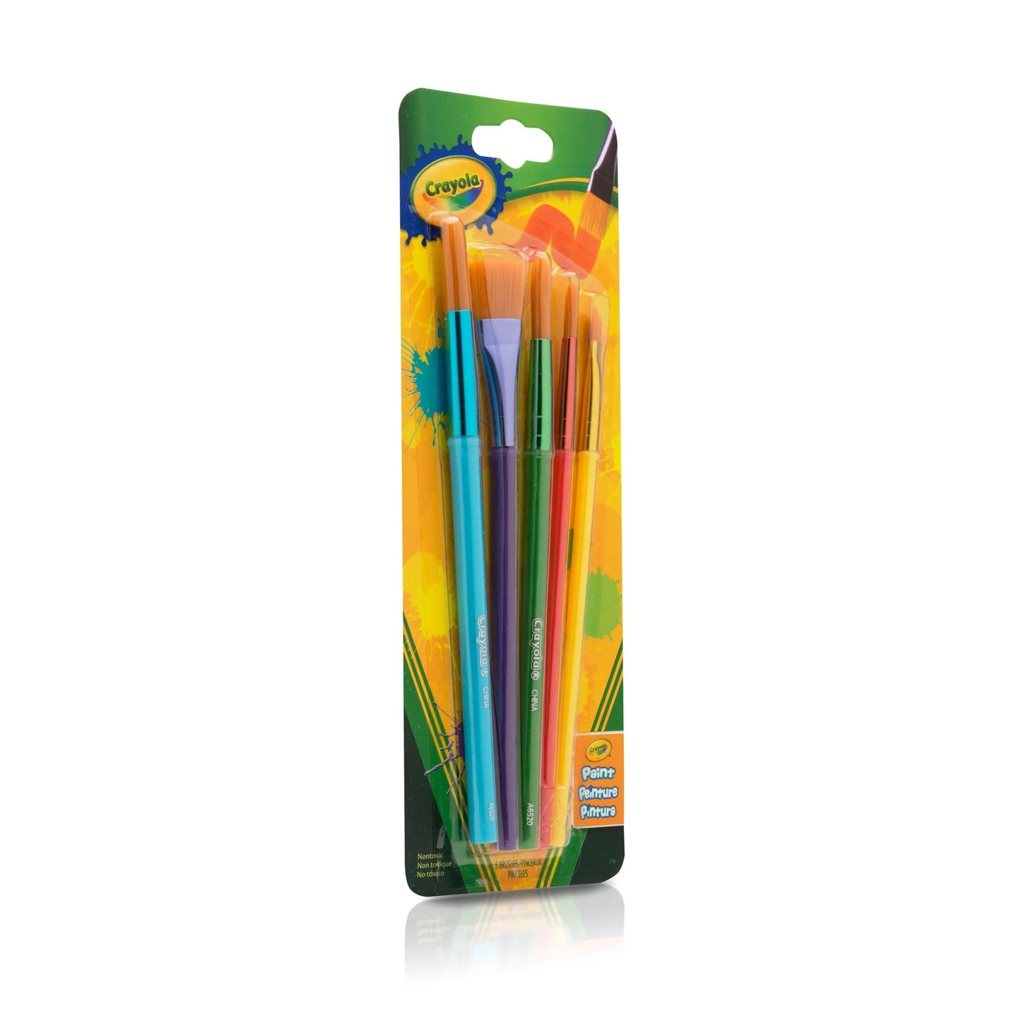 Crayola; Paint Brush Set; 5 ct.; Arts and Crafts, Variety of Shapes and Sizes