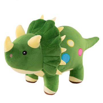 Niliswiest Dinosaur Plush Toys, Soft And Cuddly Dinosaur Interactive Plush Pillow Doll, Suitable For Ages 3 And Up (Green Tricer
