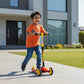Toyzone Kids Kick Scooter  Foldable & Adjustable with Rear Brake, Skateboard Style  for Age 5+ Years, Toyzone Black Bull Kids 