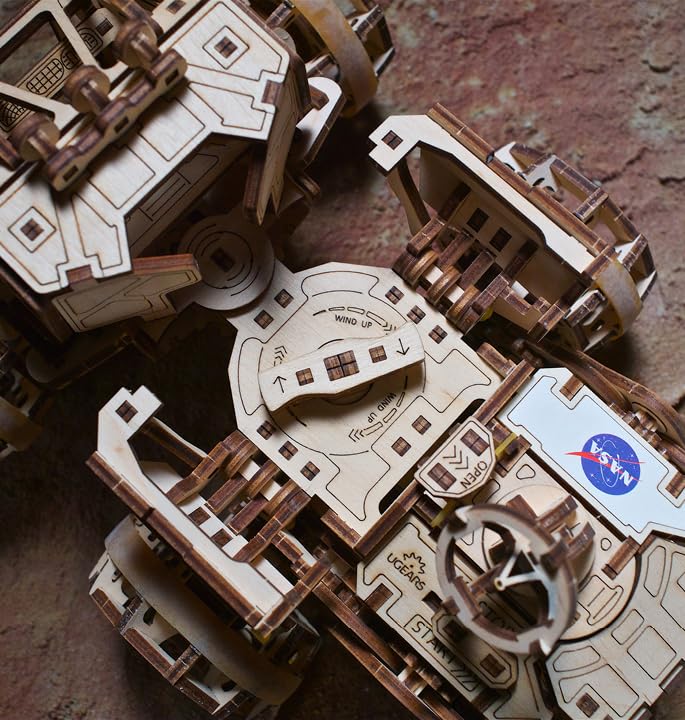 UGEARS Wooden 3D Puzzles for mature-themeds - Manned Mars Rover NASA Car Puzzles for mature-themeds - Mechanical 3D Puzzle Models for mature-themeds to Build with Spring Drive Crafts for mature-themeds 562 Pcs