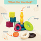 B. Toys- B. Baby –Baby Blocks & Stacking – 10 Numbered Blocks & 5 Colorful Rings – Building Play Set For Infants – Educational Toys – One Two Squeeze & Stacking Stones - 6 Months +