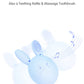 Bunny Eggy Teether Baby Teething Toy Rabbit Egg Rattle Toy Teething Pain Relief For Babies Boys Girls - Blue