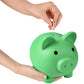 PJDRLLC Large Piggy Bank - Unbreakable Plastic Coin Bank for Kids, Green, Model FD-61
