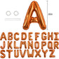 Toniful 52 Pieces 16 Inch Orange Letter A-Z Balloons,Custom Phrase Mylar Foil Alphabet Letter Diy Personalized Phrase Banner For