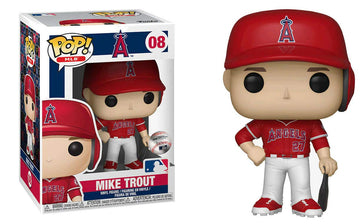Pop! Sports Mlb Los Angeles Angels, Mike Trout Away Jersey Action Figure (Bundled With Pop Box Protector To Protect Display Box)