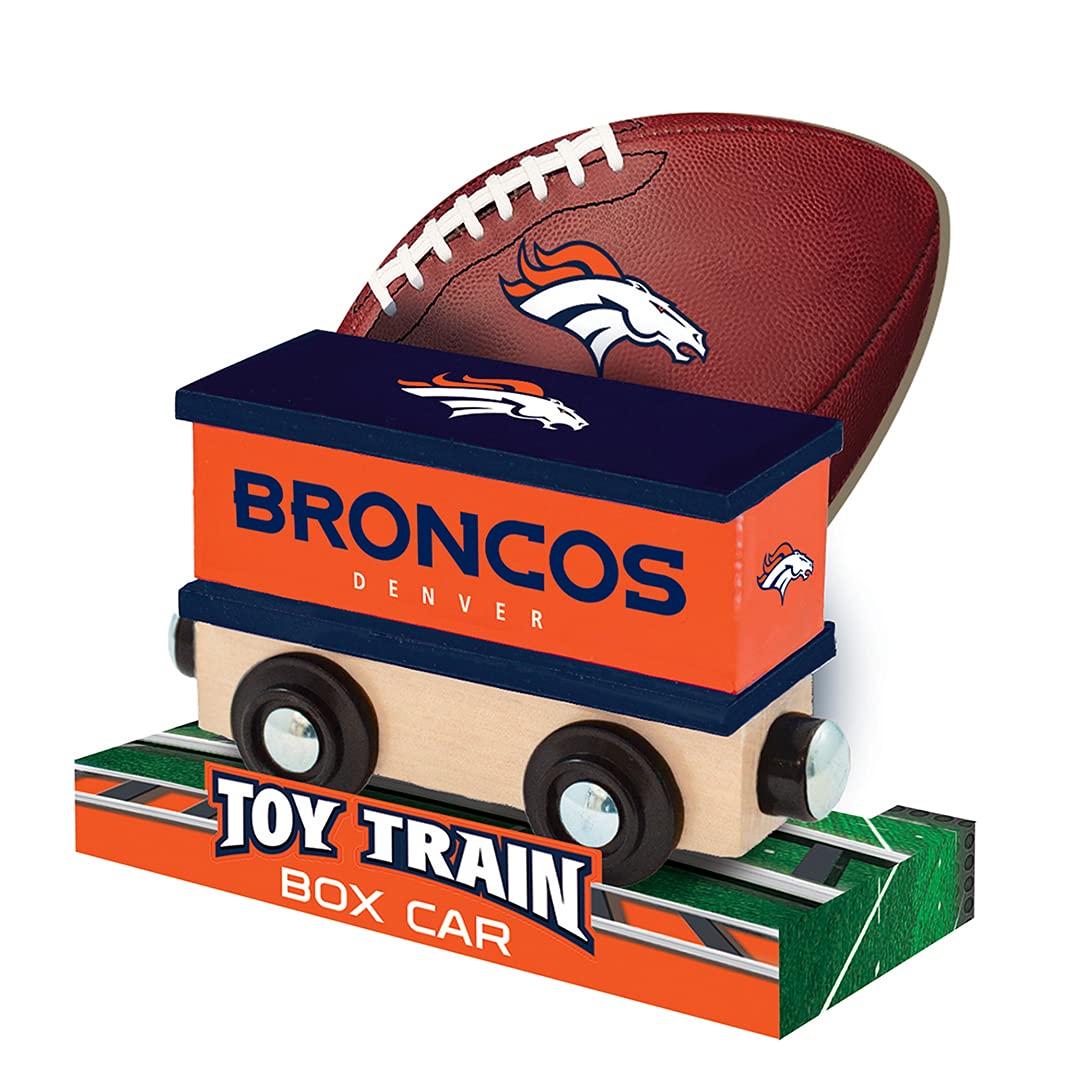 Denver Broncos Wood Train Box Car