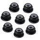 Hobbypark Aluminum M4 4Mm Flanged Nylon Lock Nuts For 1/10 Scale Rc Car Truck Buggy Crawler Wheels(8-Pack) (Black)