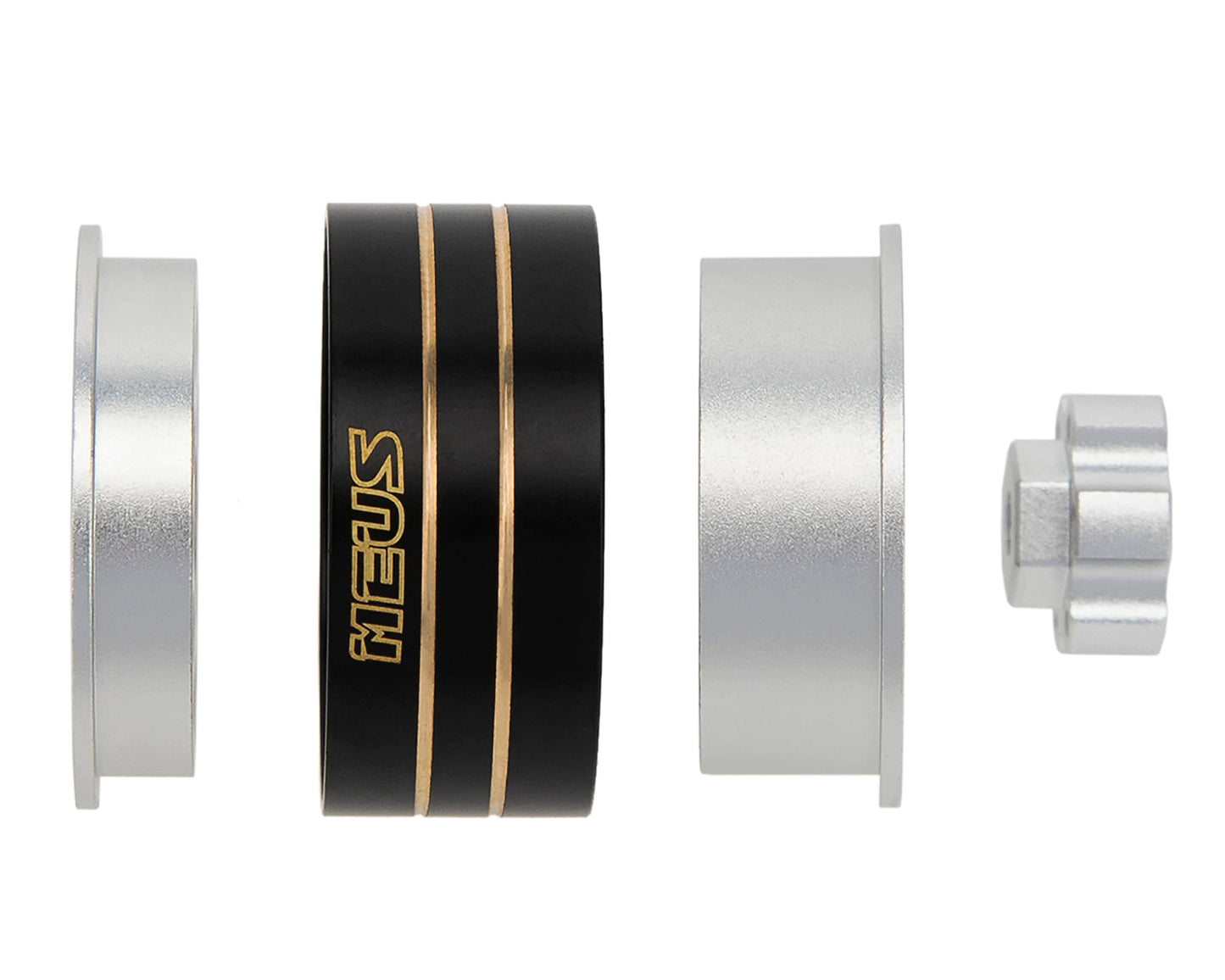 Meus Racing 4Pcs 1.0 Beadlock Wheels Hub Rims W/Removable Thickened 4Mm Hex Adapter For 1/18 Trx4M, Axial Scx24 Gladiator Bronco