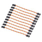 OliRC 10pcs Servo Extension Cable Lead Twisted Wire 10cm 30cords 26awg Male to Male Plug for JR Futaba (C59-10)