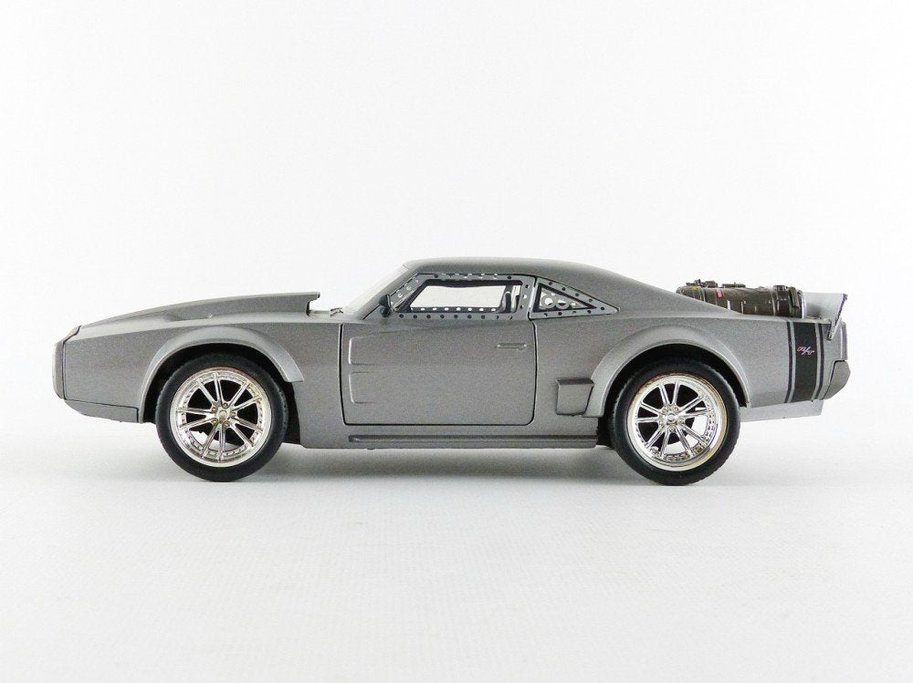 Jada Toys Fast & Furious Diecast Car - Dom's Ice Charger 1:24 Scale, Silver, Model 98291, Perfect for Kids and Adults