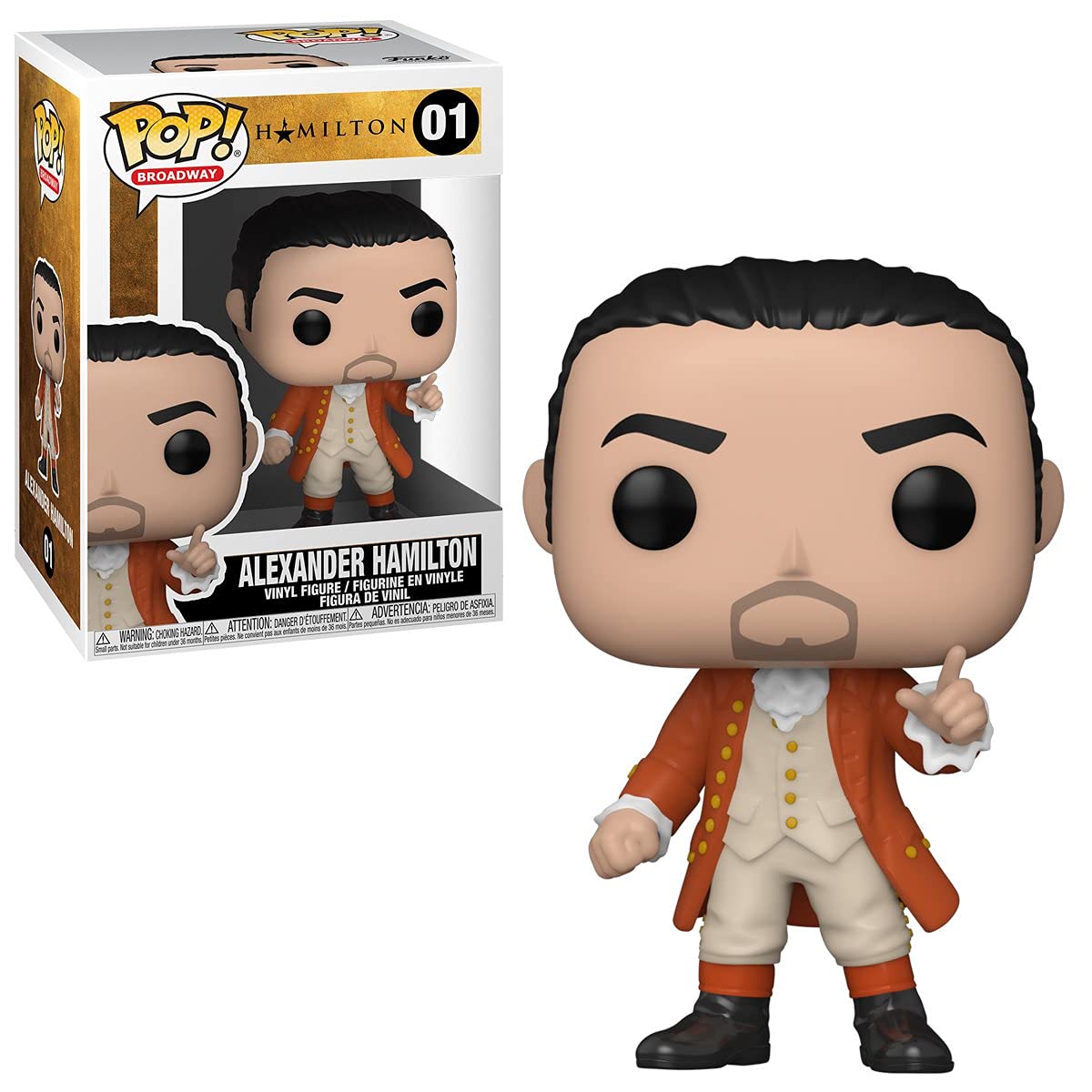 Funko POP Broadway: Hamilton - Alexander Hamilton Vinyl Figure, 3.75 inches, Multicolored, with Pop Box Protector Case