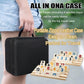 Dollergo Rummy Game With 4 Wooden Racks/Trays, Rummy Cube Game With Portable Case 106 Rummy Tiles Travel Game Set With 4 Tiles H