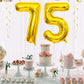 Maigendoo Jumbo 75 Number Balloon 40 Inch Large Digit Balloons Huge Helium Balloon Foil Mylar Balloon With Swirl Decorations For