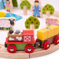 Bigjigs Rail, Farm Animals Wooden Train Set, Wooden Toys, 44 Piece Train Set, Wooden Train Track, Farm Toys, Wooden Toys For 3 Year Olds, Farm Set
