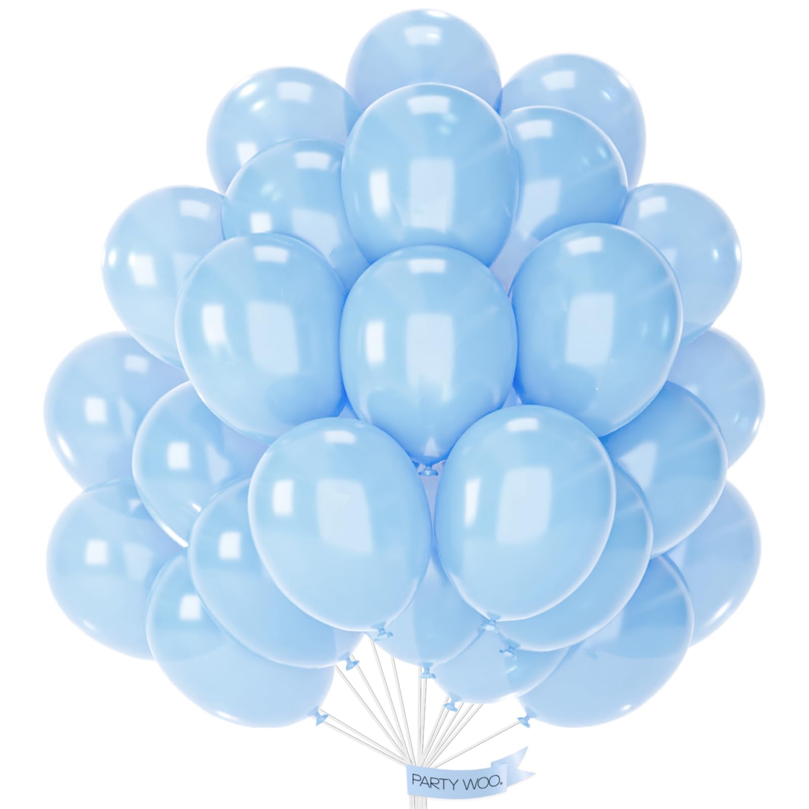 Partywoo Pearl Light Blue Balloons, 50 Pcs 12 Inch Light Blue Balloons, Pearl Blue Balloons For Balloon Garland Balloon Arch As Party Decorations, Birthday Decorations, Wedding Decorations, Blue-Z02