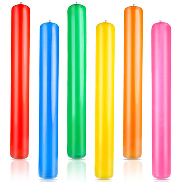Kimober 6Pcs Inflatable Pool Sticks,Colorful 41.3 Inch Giant Blow Up Pool Swimming Noodles Water Float For Swimming Pool Beaches Lake Party Decor