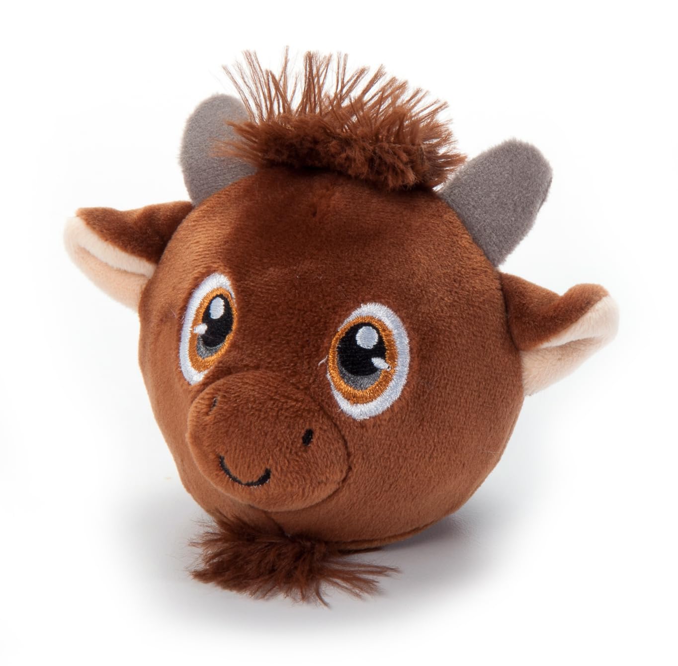 The Petting Zoo Bison Stuffed Animal Plushie, Gifts For Kids, Squishiez Wildlife Animal Squeeze Toy, Bison Plush Toy, 3 Inches
