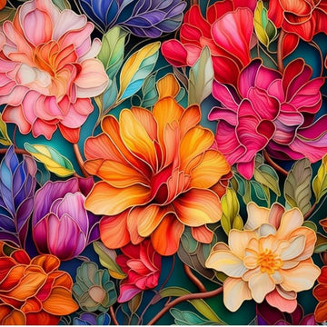 Tulip N Turtle Hues N Petals Diy Acrylic Paint By Number Kit For Adults Beginner Canvas Painting By Number Acrylic Painting. Wal