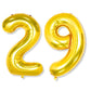 Flyloons 29 number Golden Foil Balloon 16 inch Size Birthday Decoration Items Pack of 2 | 29th Year Balloons | Twenty Nine