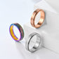 fekang Anxiety Rings Fidget Ring for Women Stress Relief Spinner Rings for Anxiety 4Pcs 6MM Titanium Steel Size 5-12 (7, 6mm spi