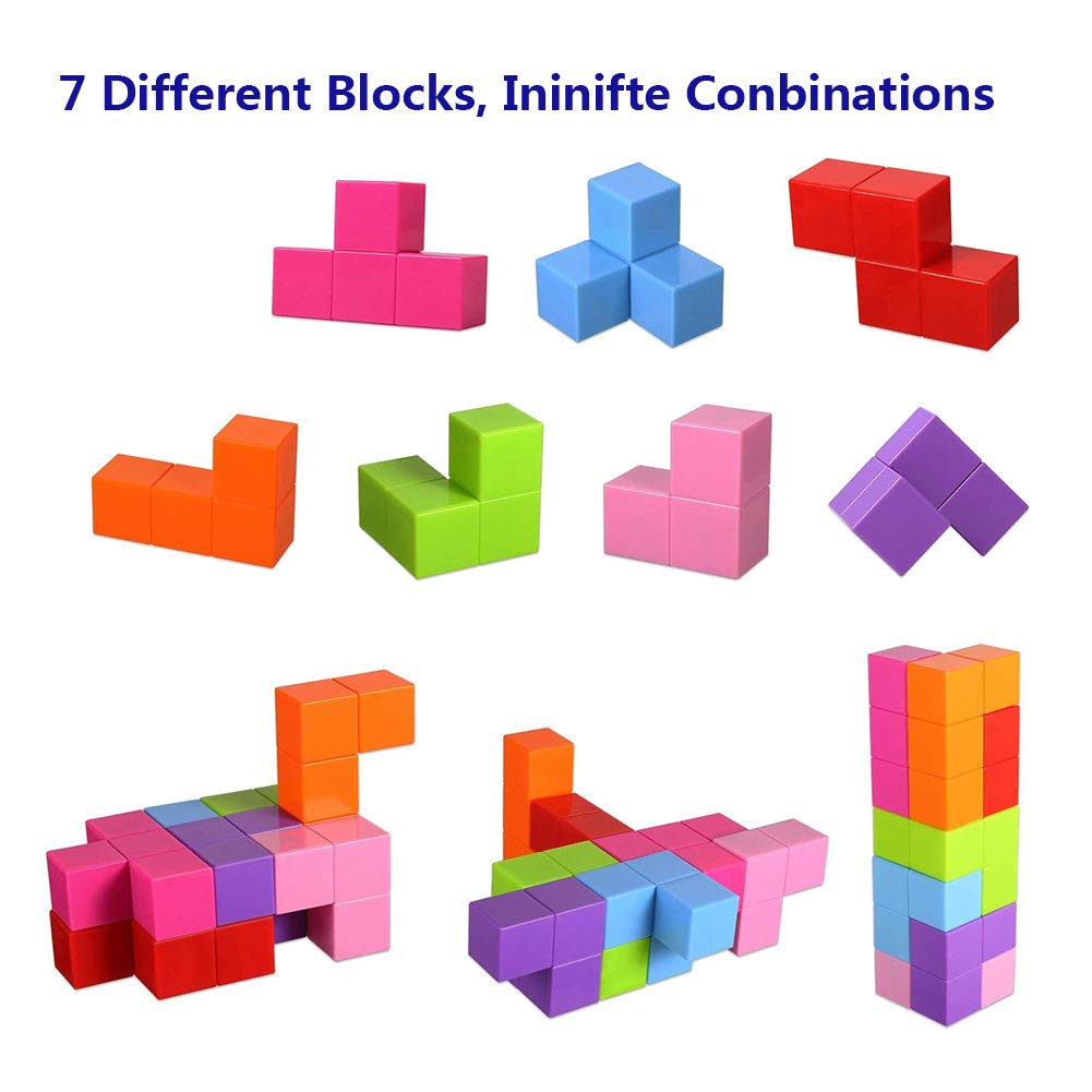 Wtohobby Magnetic Soma Cube - Educational Toy for Kids, Eco-friendly ABS, Opaque, Model MGN-CB-Opaque-VND, Ideal for Stress Relief and Gifts