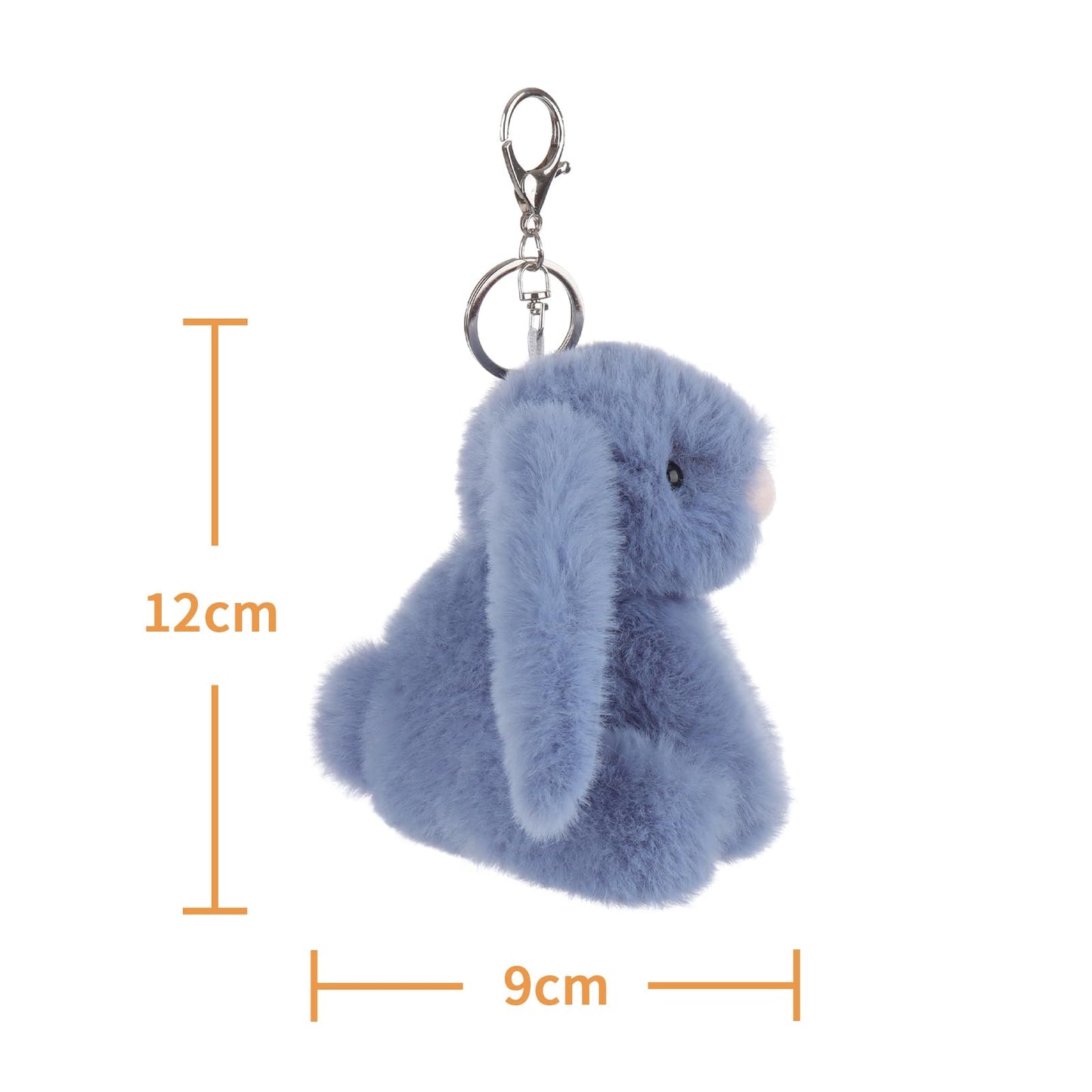 Apricot Lamb Cute Toys Plush Blue Bunny Rabbit Stuffed Animal Soft Keychain For Kids Bag, Purse, Backpack, Handbag (Blue Bunny，4.7 Inches)