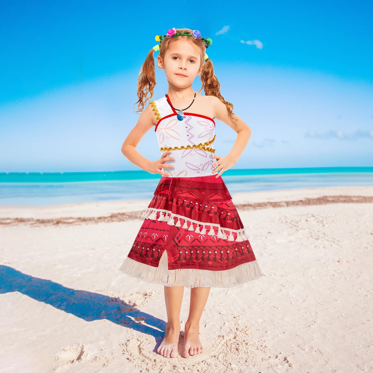 Meland Princess Dress Up For Girls - Princess Costume For Girl Dress Up & Pretend Play, Kids Princess Dress For Toddler 3-8(7-8