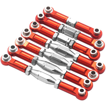 ShareGoo Adjustable Aluminum Pull Rod Steering Servo Link Linkages Arm Tie Rod Ends Compatible with WLtoys 144001 1/14 RC Car Bu