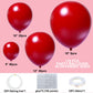 Bonropin Red Balloon Garland Kit - 110Pcs Matte Latex Balloons, 5/10/12/18 Inch, Perfect for Birthday, Wedding, Valentine's Day, Christmas Decor
